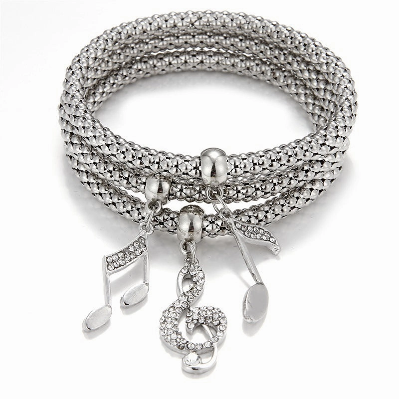 Wholesale Popcorn Chain Three Color Set Bracelet
