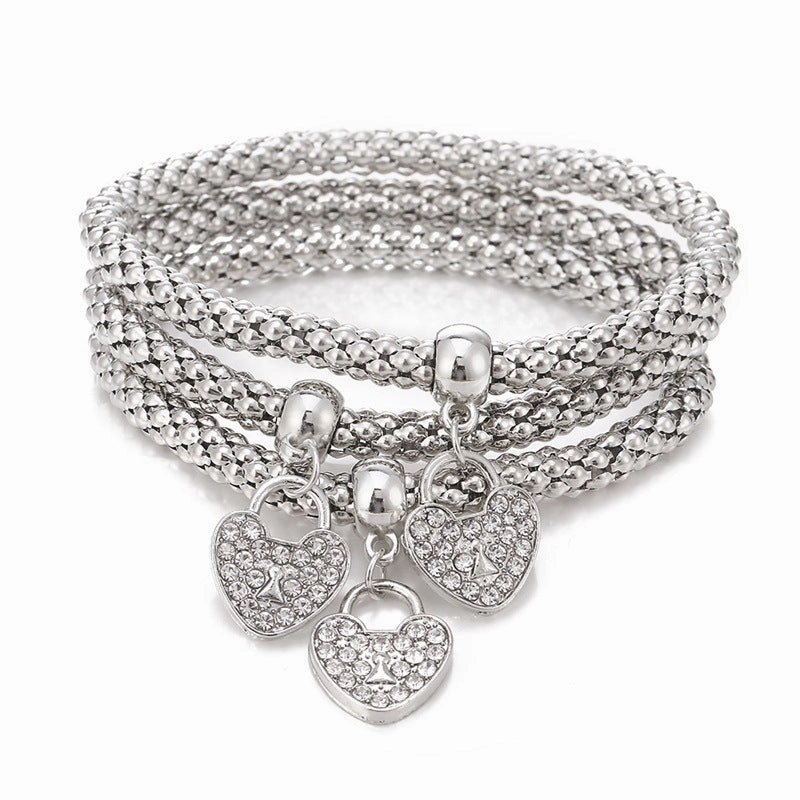 Wholesale Popcorn Chain Three Color Set Bracelet