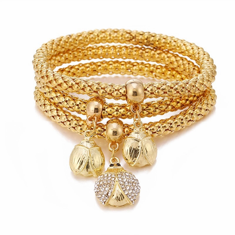 Wholesale Popcorn Chain Three Color Set Bracelet