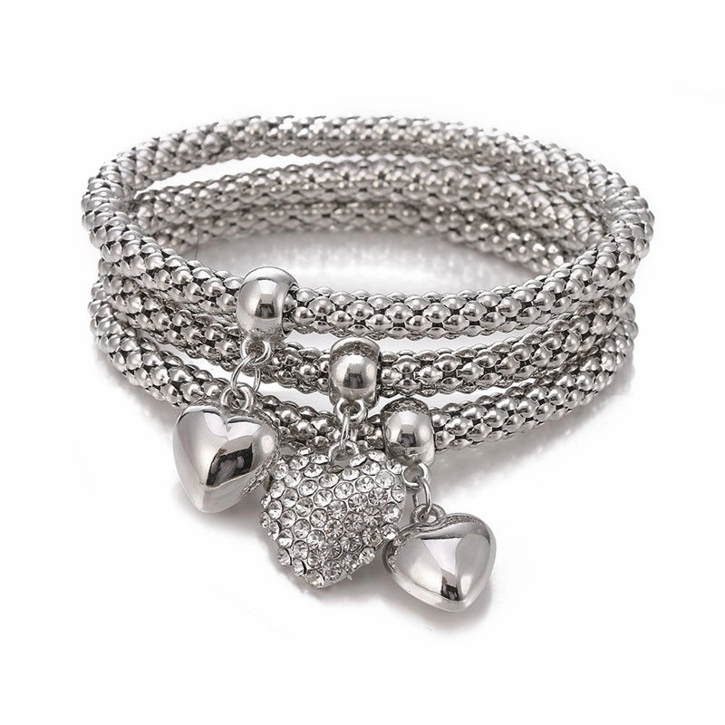 Wholesale Popcorn Chain Three Color Set Bracelet