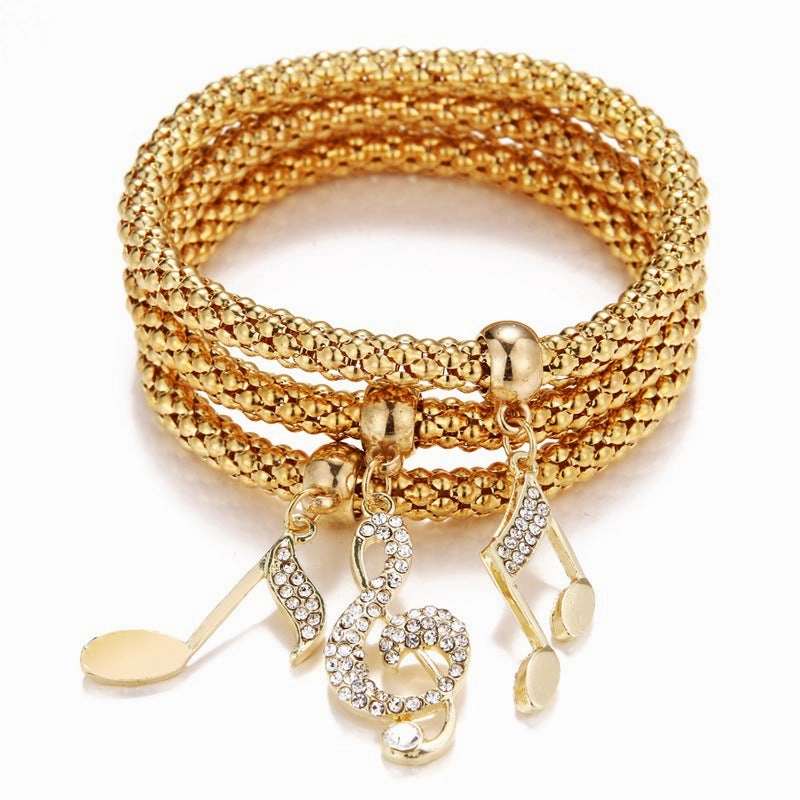 Wholesale Popcorn Chain Three Color Set Bracelet