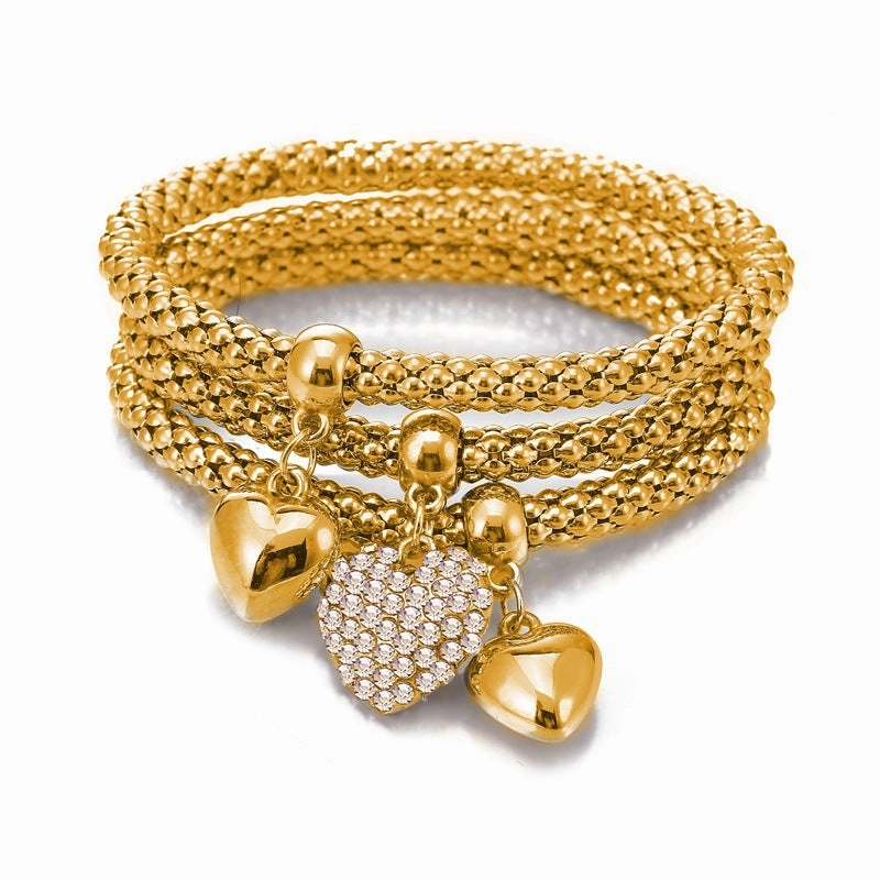 Wholesale Popcorn Chain Three Color Set Bracelet