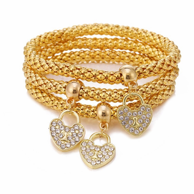 Wholesale Popcorn Chain Three Color Set Bracelet