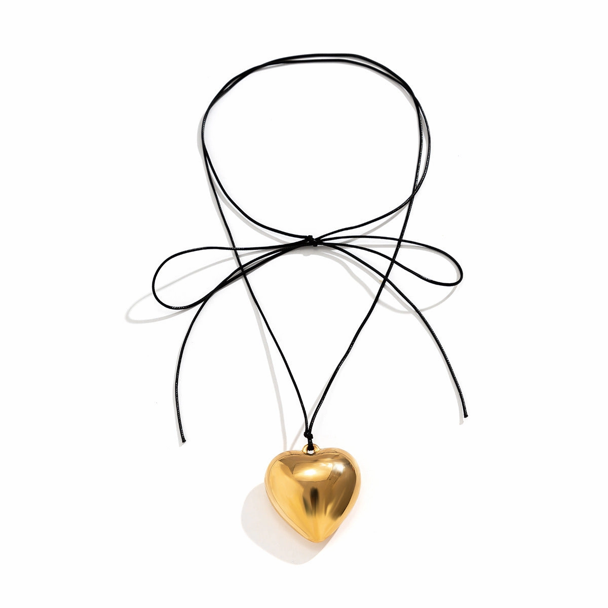 Wholesale Pull Adjustable Wax Thread Big Love Pendant Necklaces