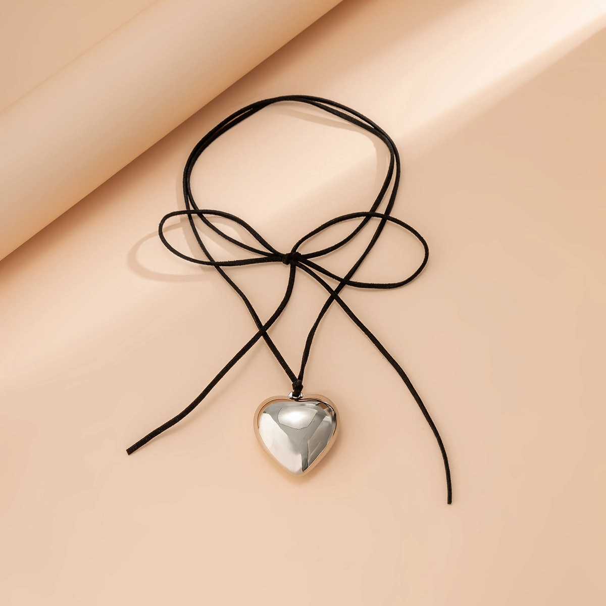 Wholesale Pull Adjustable Wax Thread Big Love Pendant Necklaces