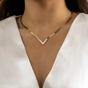 Wholesale Punk Hip Hop Alloy Snake Necklaces