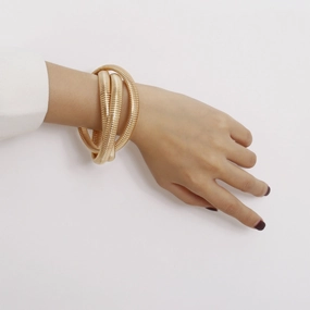 Wholesale Punk Style Three-layer Creative Cross Stacking Bracelet