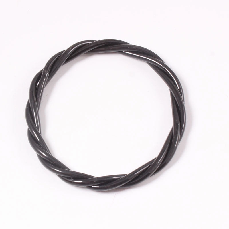 Wholesale PVC Gold Leaf Color Rubber Hose Twist Braid Bracelet