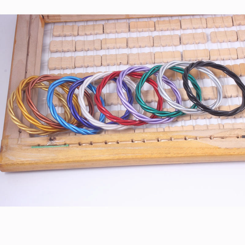 Wholesale PVC Gold Leaf Color Rubber Hose Twist Braid Bracelet