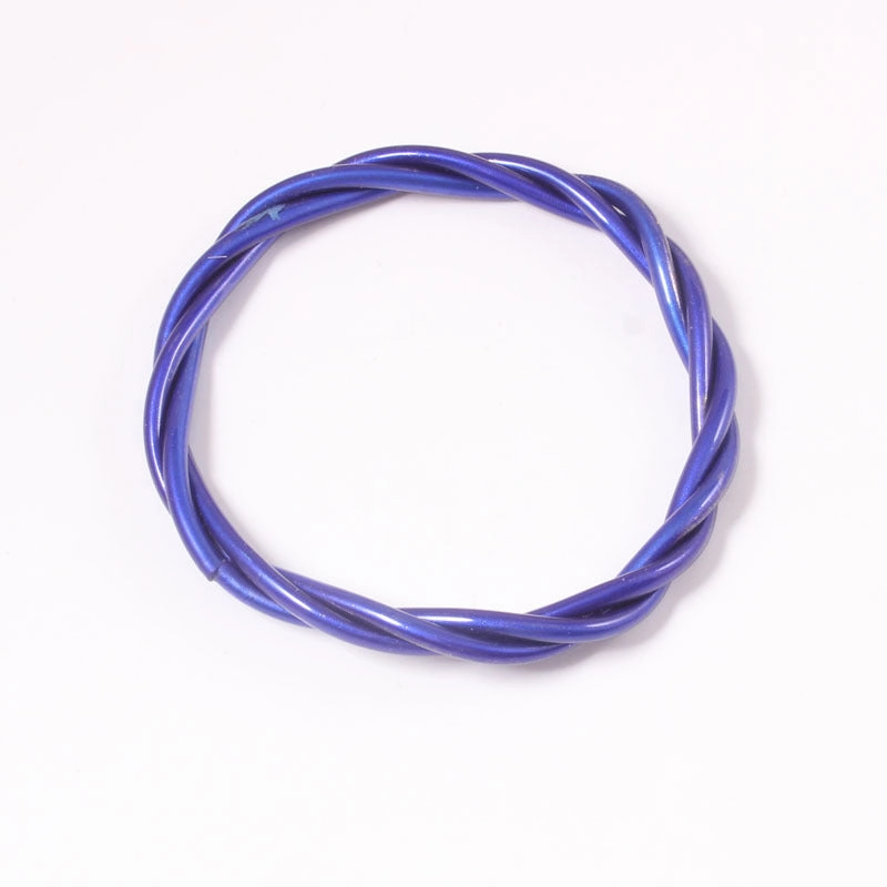 Wholesale PVC Gold Leaf Color Rubber Hose Twist Braid Bracelet