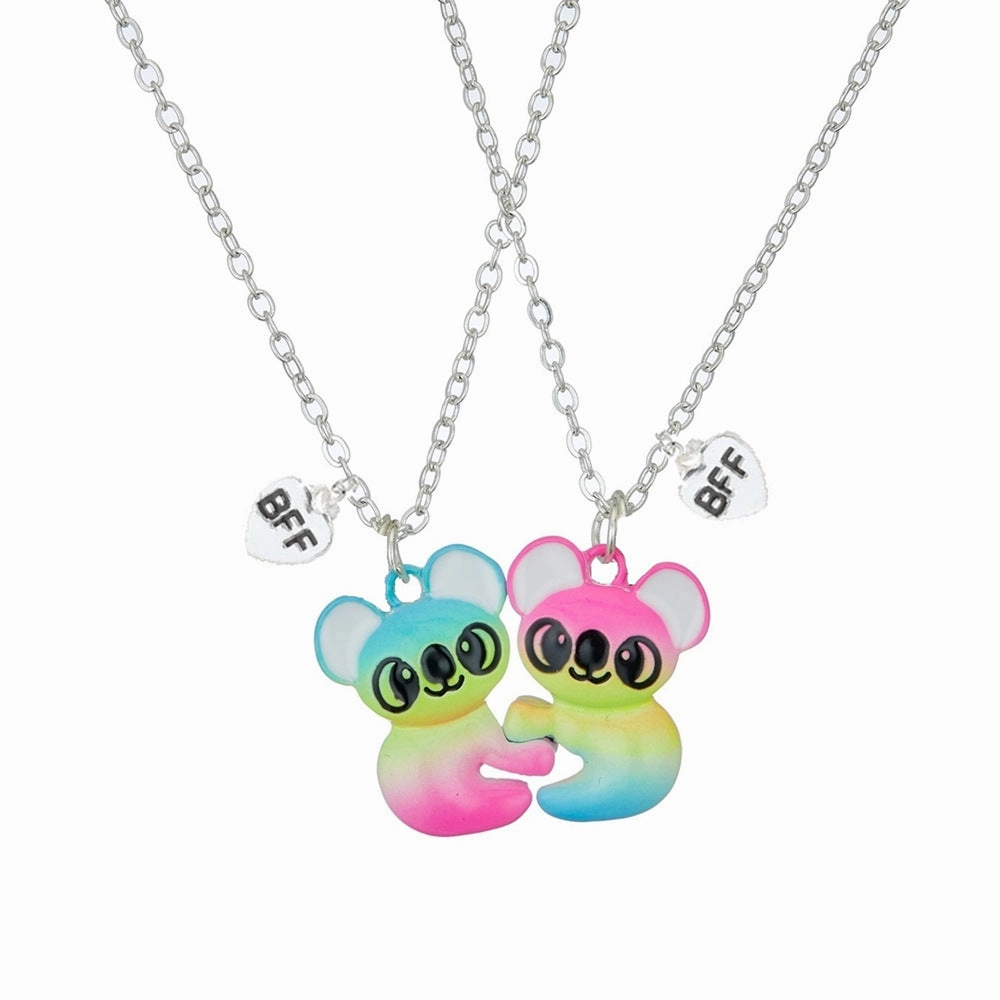 Wholesale Rainbow Raccoon Pals Koala Magnet Pendant Necklaces