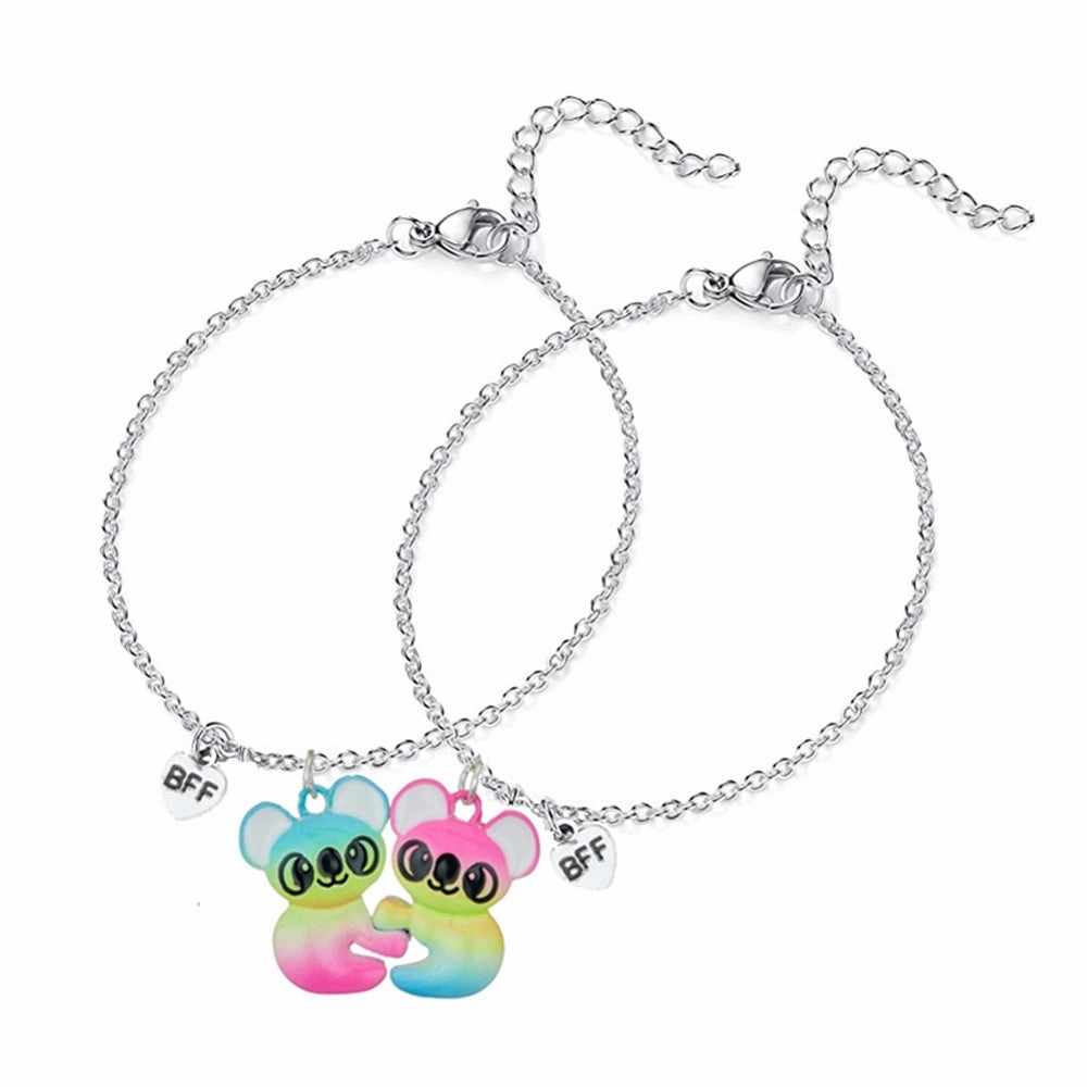 Wholesale Rainbow Raccoon Pals Koala Magnet Pendant Necklaces