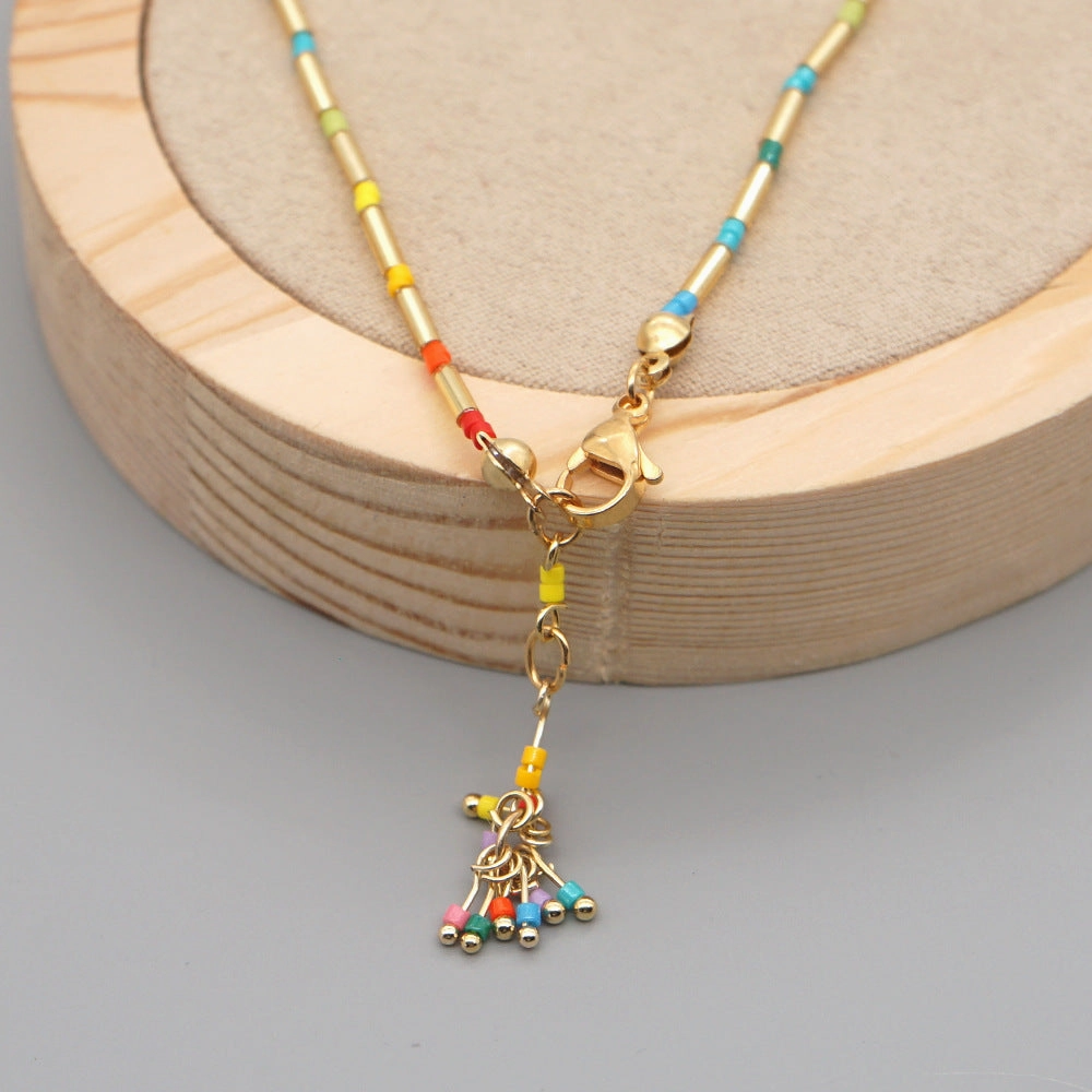 Wholesale Rainbow Twist Pendant Necklaces