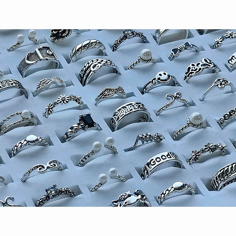 Wholesale Random 50pcs/100pcs Alloy Rings