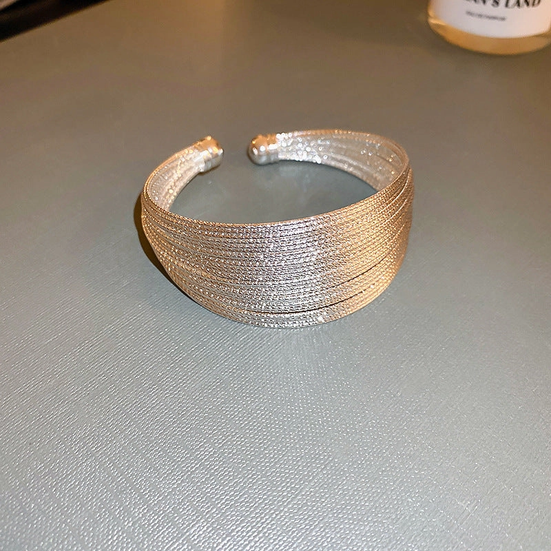 Wholesale Real Gold Electroplated Multi-layer Open Bracelet