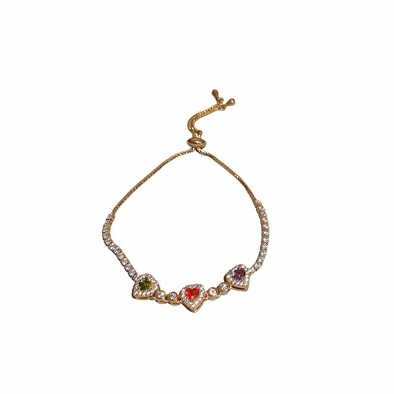 Wholesale Real Gold Electroplated Zircon Snake Pull-out Bracelet