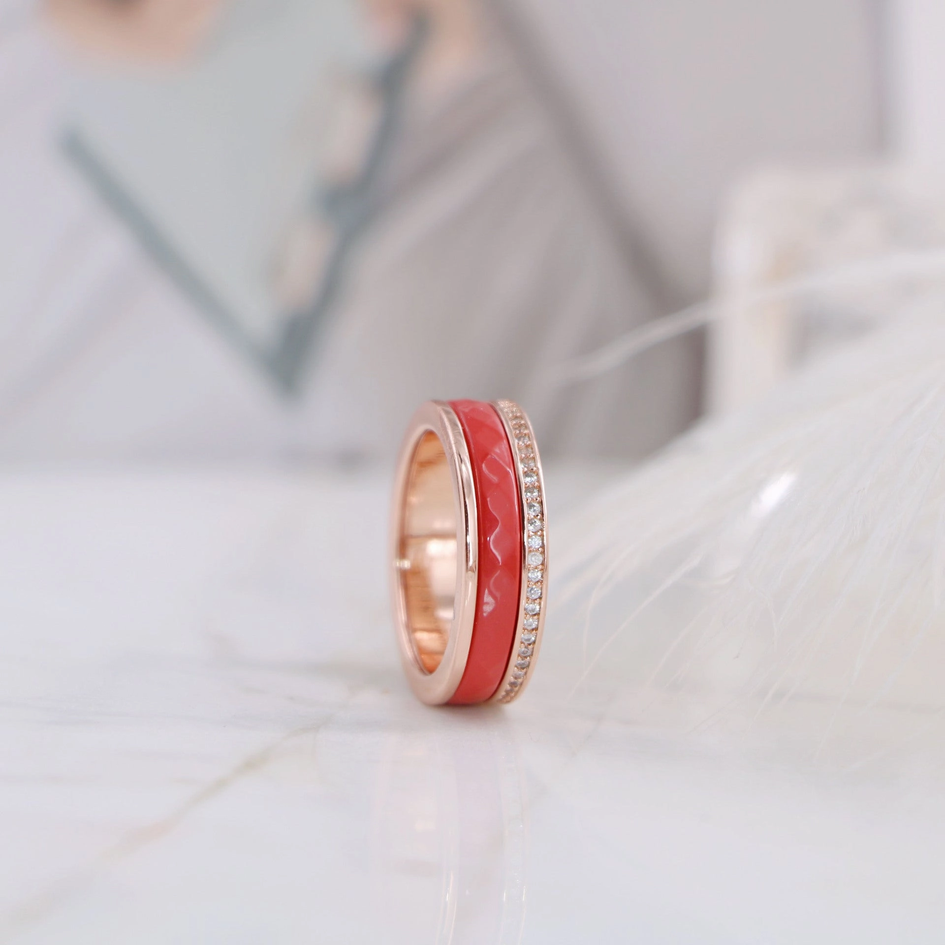 Wholesale Red Ceramic Ring