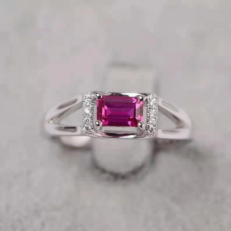 Wholesale Red Zircon Copper with Diamonds Copper Rings