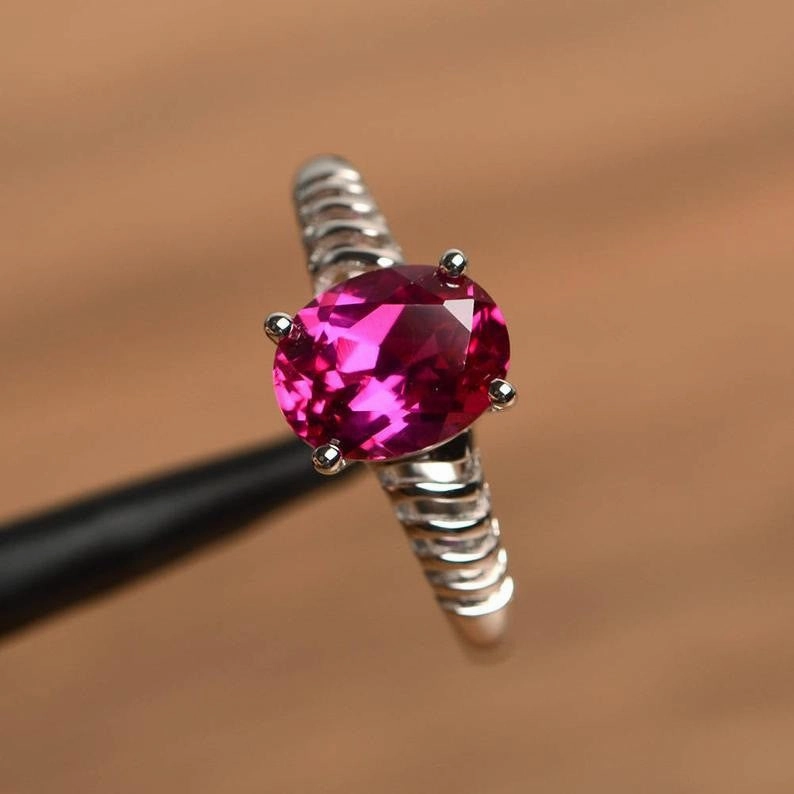 Wholesale Red Zircon Copper with Diamonds Copper Rings