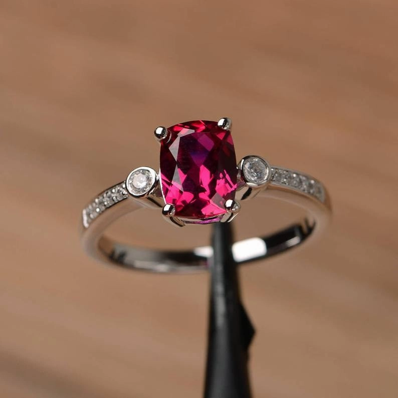 Wholesale Red Zircon Copper with Diamonds Copper Rings