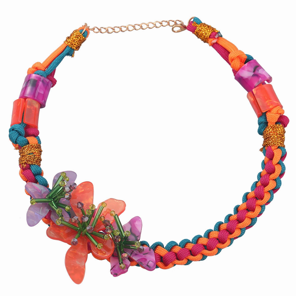 Wholesale Resin Bohemian Earrings Necklace Ring Set