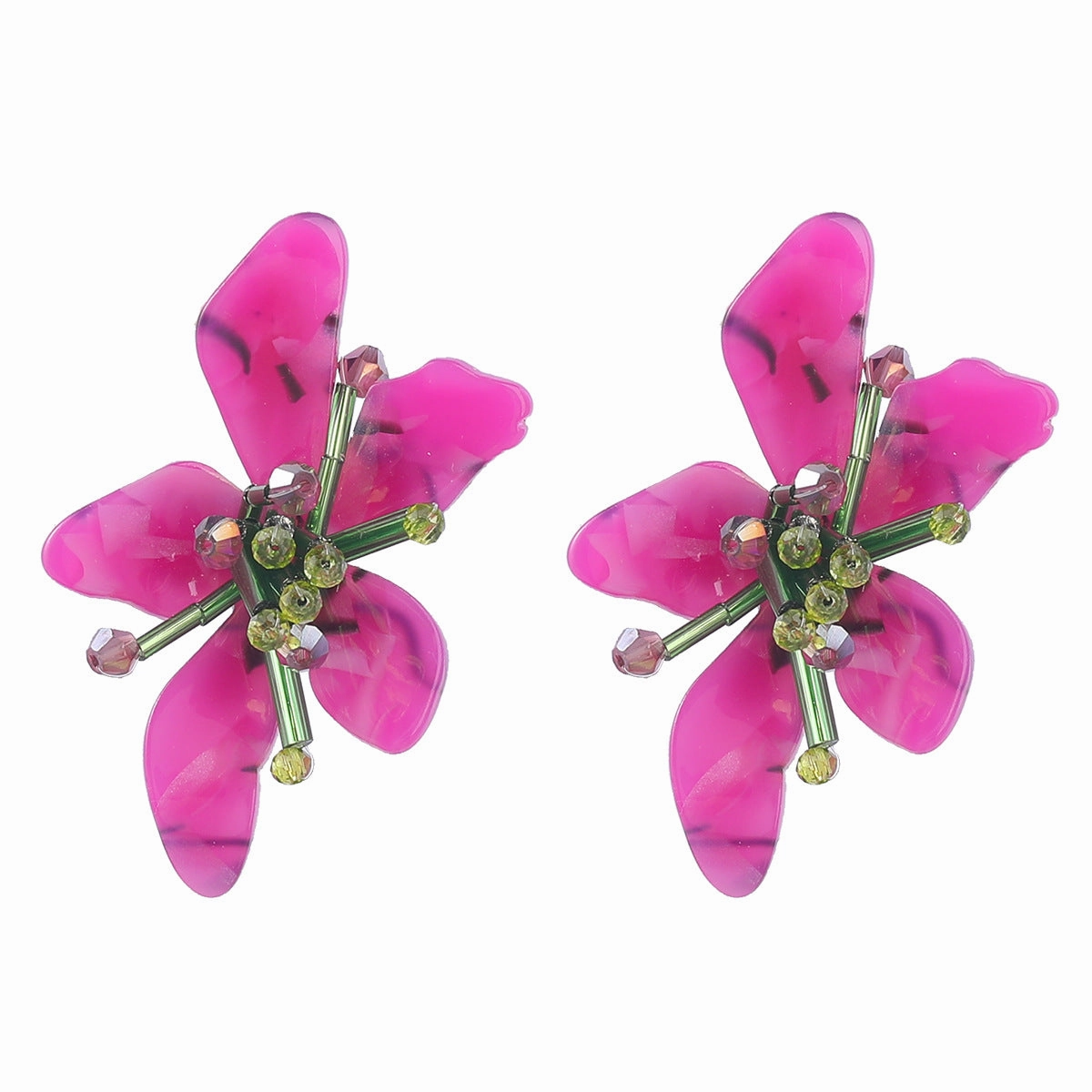 Wholesale Resin Bohemian Earrings Necklace Ring Set