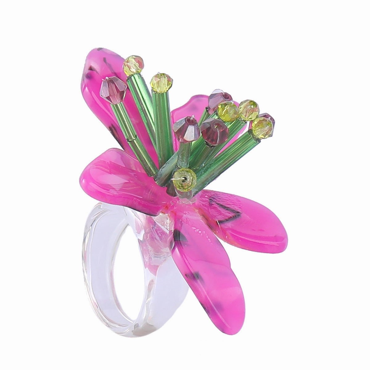 Wholesale Resin Bohemian Earrings Necklace Ring Set