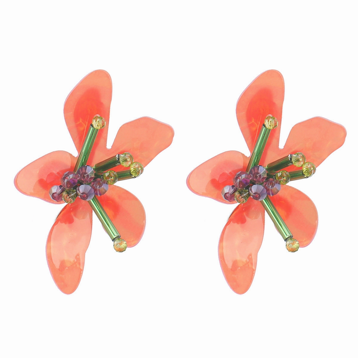 Wholesale Resin Bohemian Earrings Necklace Ring Set