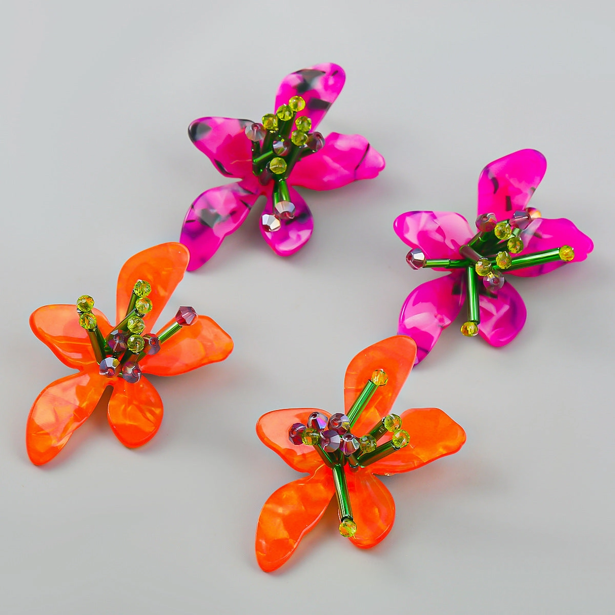Wholesale Resin Bohemian Earrings Necklace Ring Set