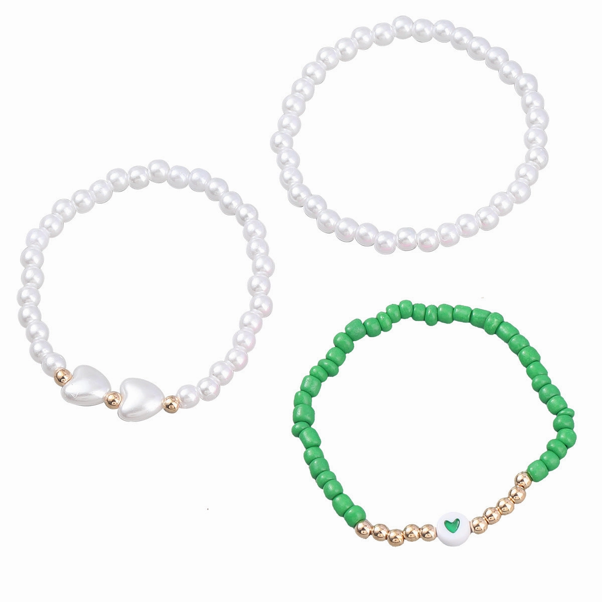 Wholesale Resin Imitation Pearl Bracelet Set of Three