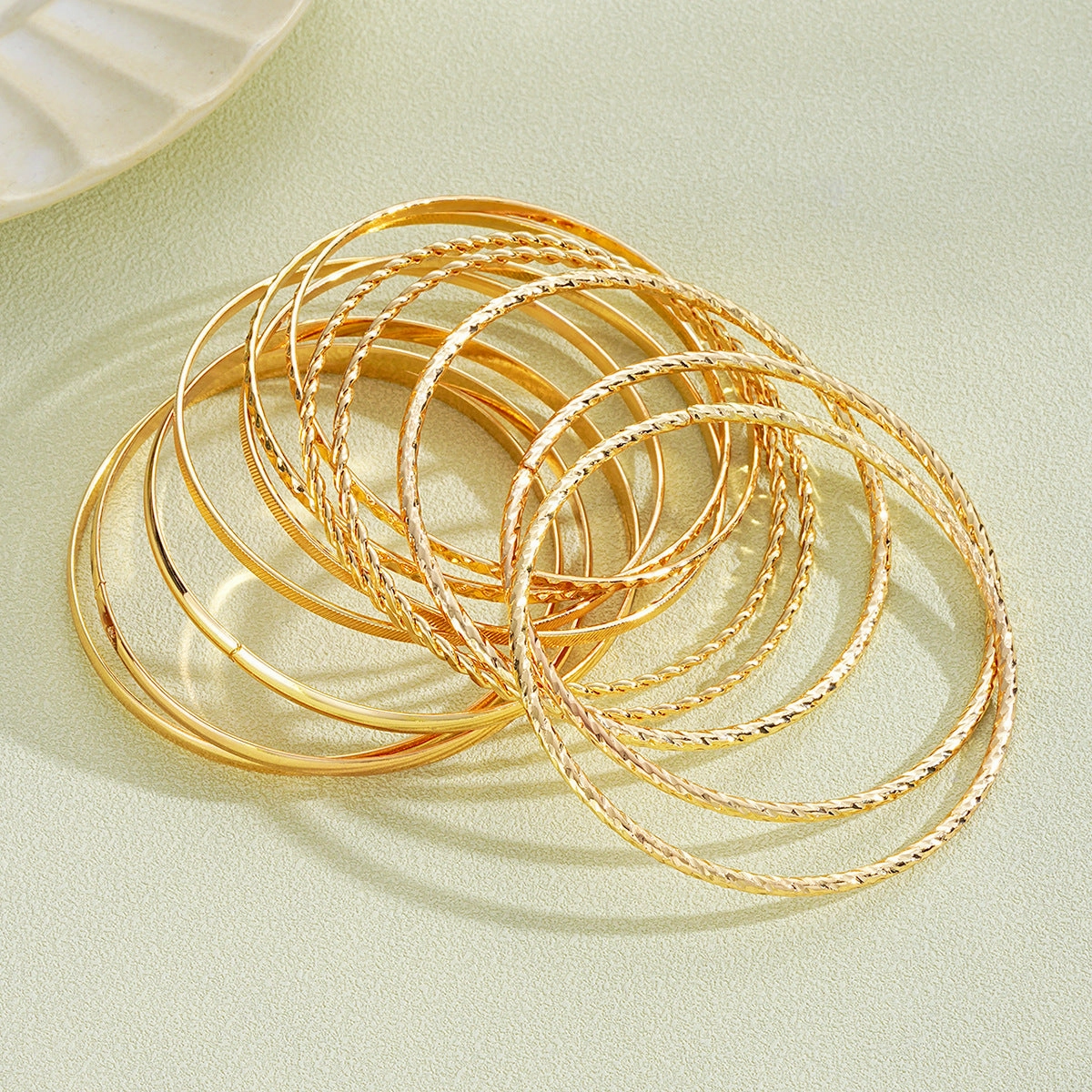 Wholesale Retro exaggerated stacking wide bracelet set