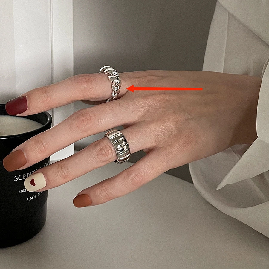 Wholesale Retro Irregular Niche Open Alloy Ring