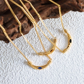 Wholesale Retro light luxury titanium steel clavicle chain