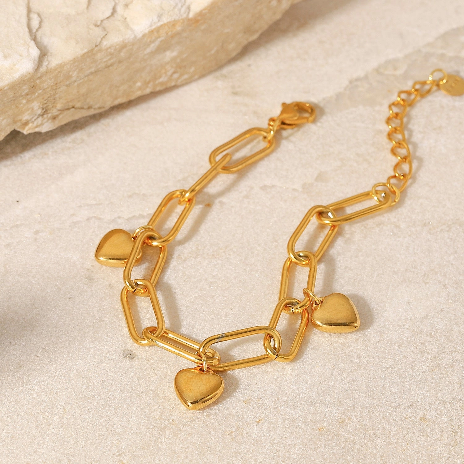 Wholesale Retro Style 18K Gold Love Titanium Steel Bracelet