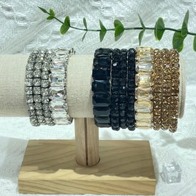 Wholesale rhinestone elastic rubber band bracelet
