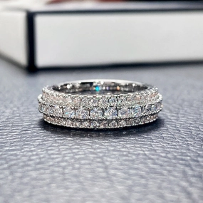 Wholesale Rhodium Plated Zirconia Copper Rings