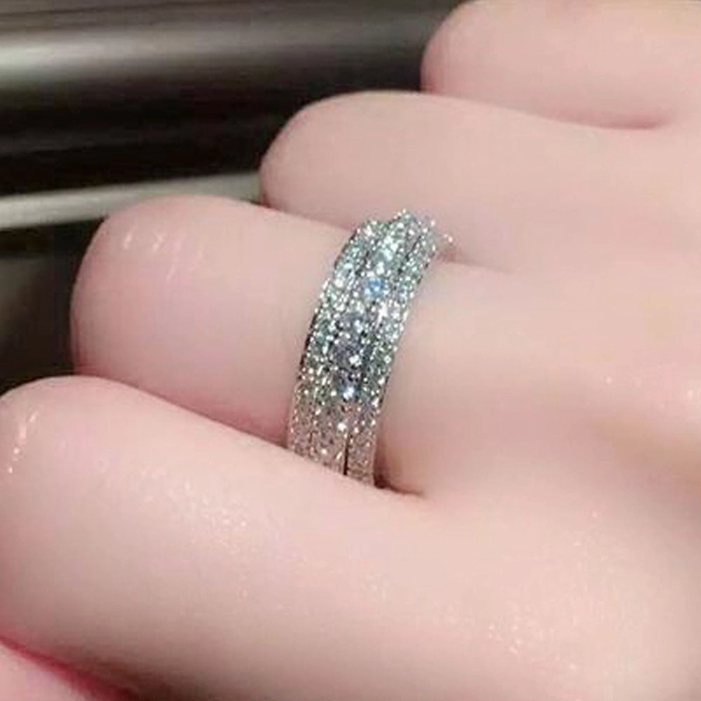 Wholesale Rhodium Plated Zirconia Copper Rings