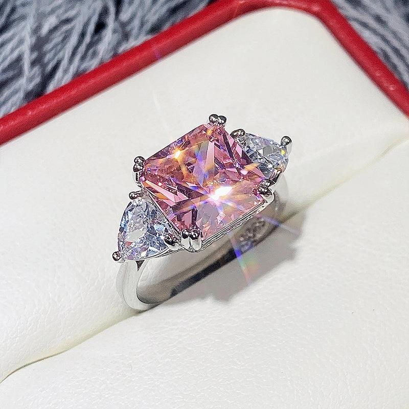 Wholesale Ring Copper Square Zircon Sparkle OLY-RS-CAOS008