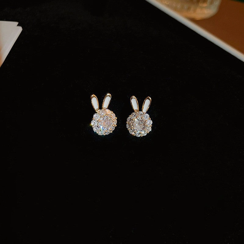 Wholesale Ring Copper Zircon Rotating Rabbit Adjustable OLY-RS-BY001