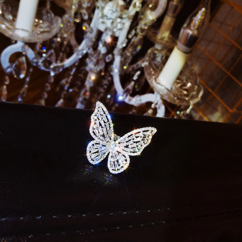 Wholesale Ring Zircon Butterfly Adjustable OLY-RS-MOXI001