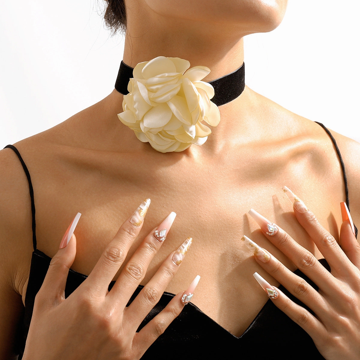 Wholesale Rose Flocking Cloth Bracelets Necklaces