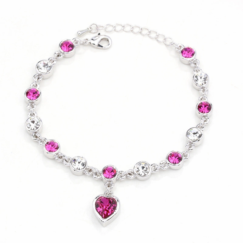 Wholesale Rose Heart Azusa Alloy Bracelet