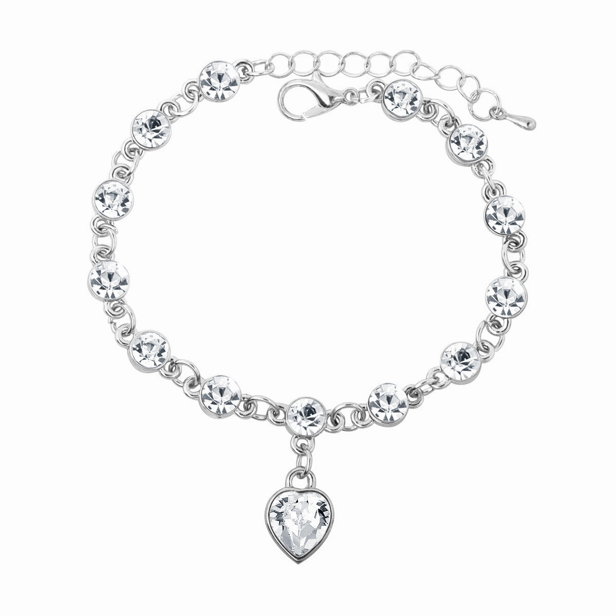 Wholesale Rose Heart Azusa Alloy Bracelet
