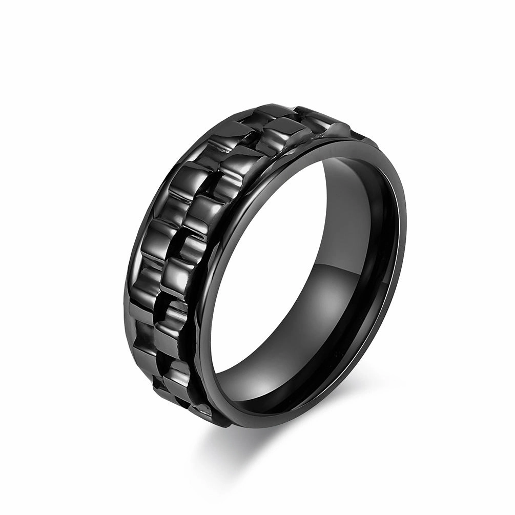 Wholesale Rotatable Gear Decompression Titanium Steel Rings