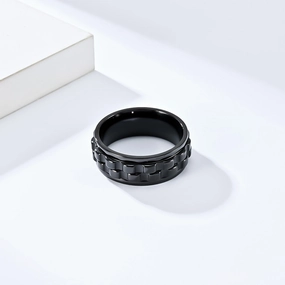 Wholesale Rotatable Gear Decompression Titanium Steel Rings