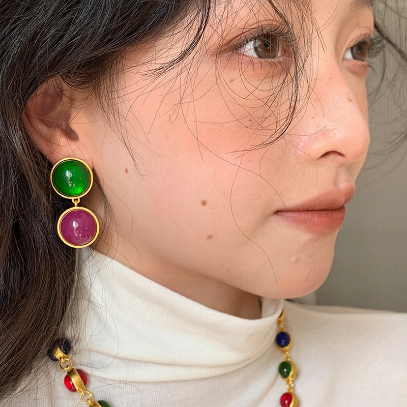 Wholesale Round Colored Glass Necklaces