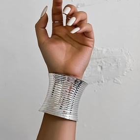 Wholesale Round Ring Cuff Coil Multilayer Wide Opening Bracelet