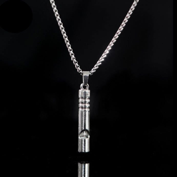 Wholesale Round Whistle Pendant Long Sweater Necklaces
