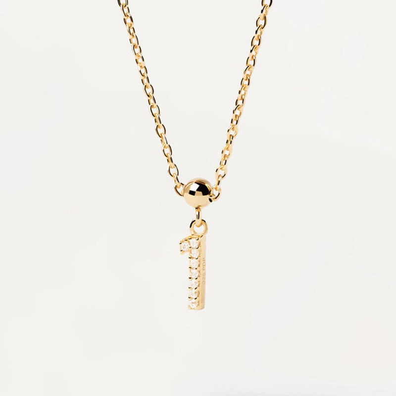 Wholesale S925 Silver DIY Numbers Series Necklaces