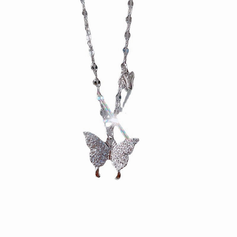 Wholesale S925 Sterling Silver Butterfly Necklaces